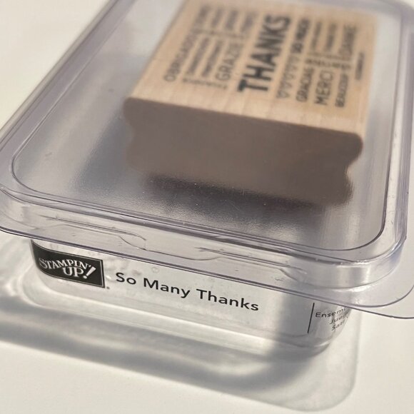 Stampin Up! So Many Thanks Rubber Wood Stamp Set For Card-Making & Crafts - Picture 2 of 3